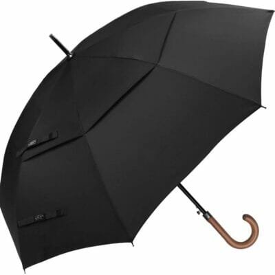 Black windproof golf umbrella