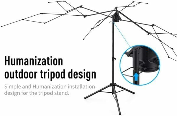 umbrella tripod in black