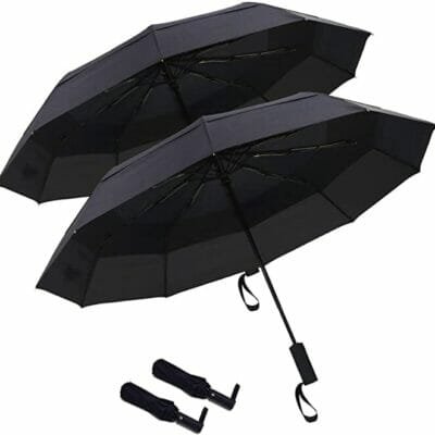 Black compact umbrella