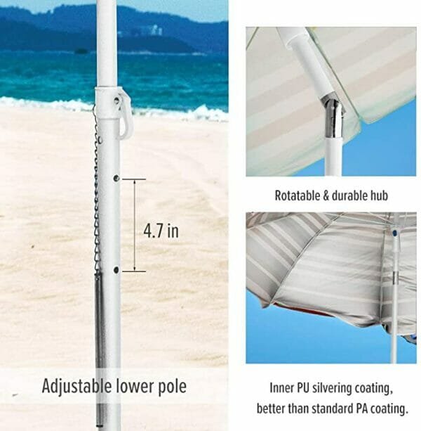 adjustable beach umbrella