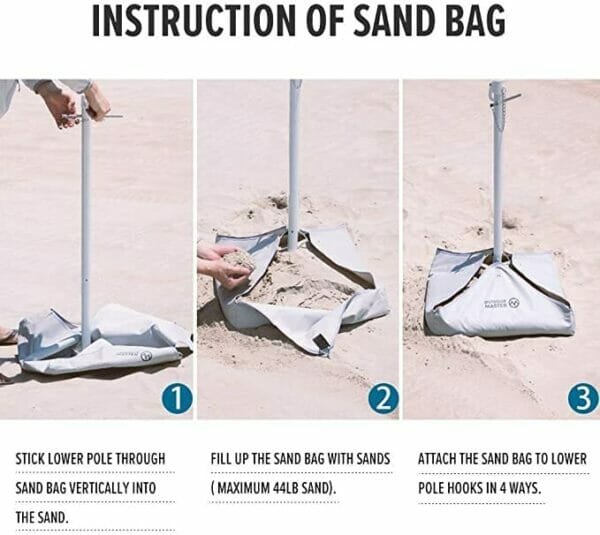 beach umbrella sand bag instructions