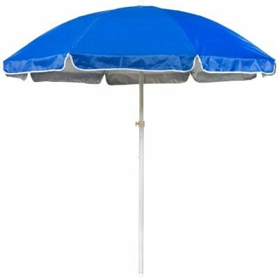 Blue beach umbrella