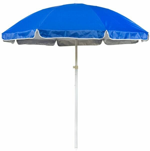 Blue beach umbrella