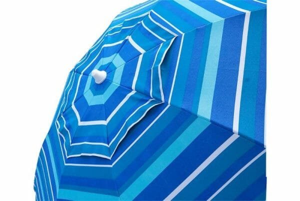 A Polyester with UV Protection Beach Umbrella | ARDECO on a white background.