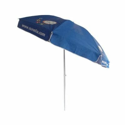 a blue umbrella