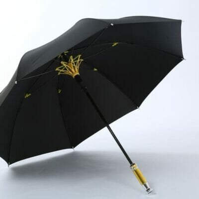 a close up of an umbrella