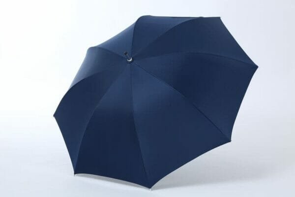 A 27in Black UV Single Layer Auto Golf Umbrella on a white background.