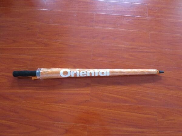 An ARDECO 27Inch Single Layer Auto Golf Umbrella with the word oriental on it.