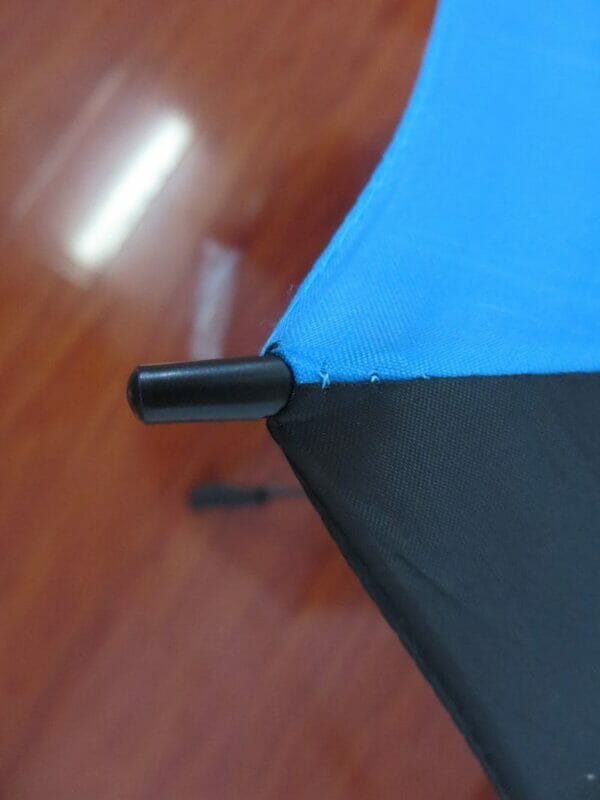 A close up of a blue and black Single Layer Umbrella For Golf | ARDECO.