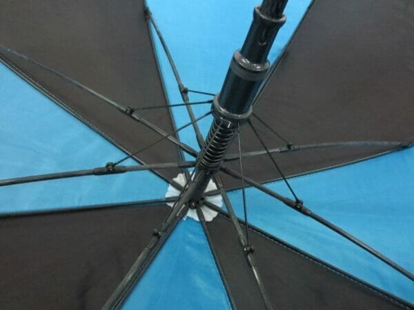 A close up of a blue and black Single Layer Umbrella For Golf | ARDECO.