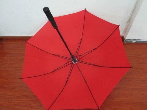 a large pink umbrella