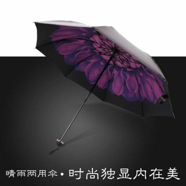 a purple umbrella