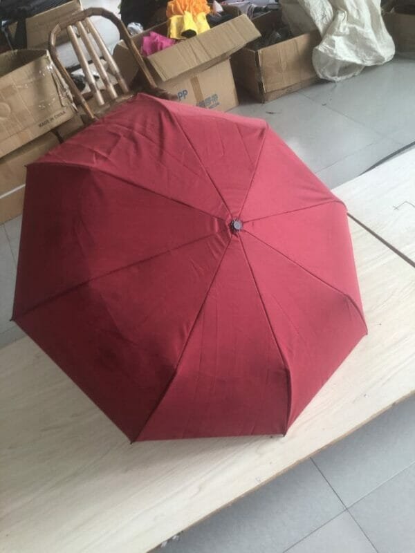 a large pink umbrella