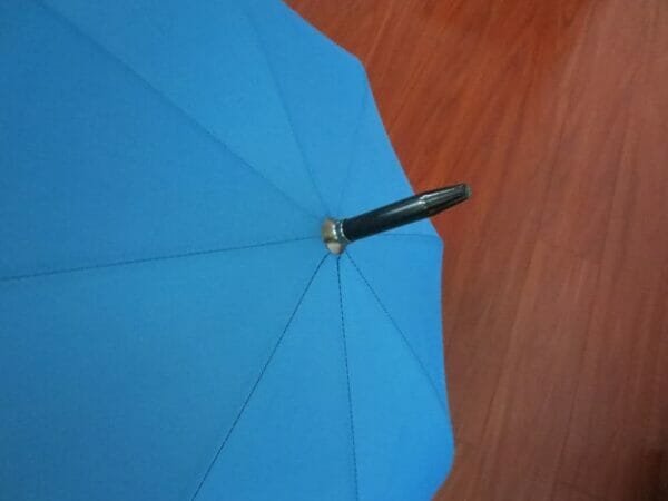 a blue umbrella