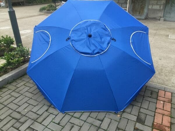 a blue umbrella