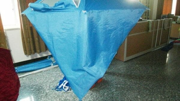 a blue room