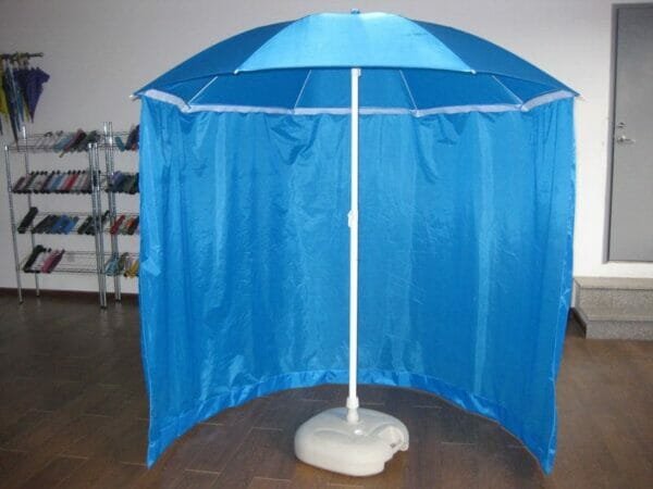 a blue umbrella