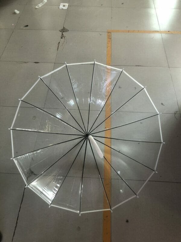 a close up of an umbrella