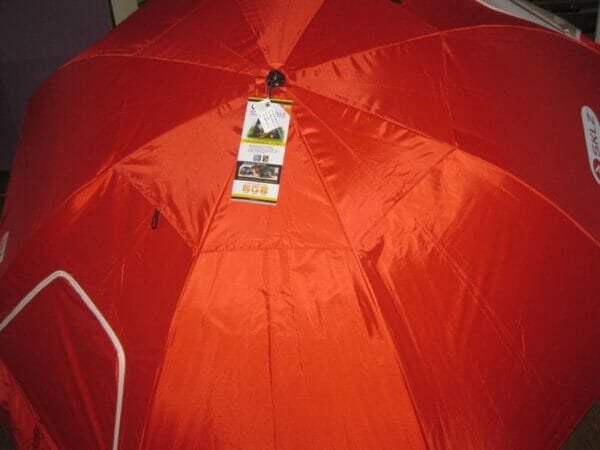 a close up of an umbrella