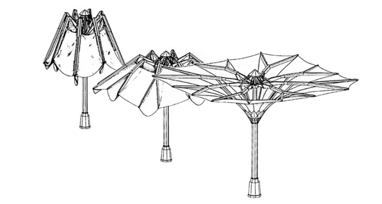 Folding Umbrella Mechanism
