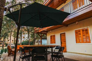 Dark Colored Patio Umbrella