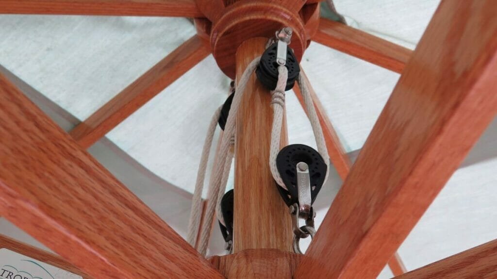 how to restring a cantilever umbrella