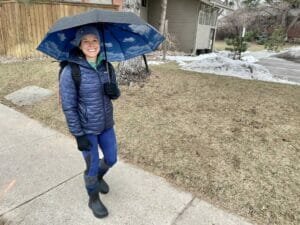 travelling with an umbrella