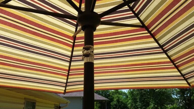 how to fix damaged ribs of a cantilever umbrella