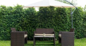 How does a cantilever umbrella work